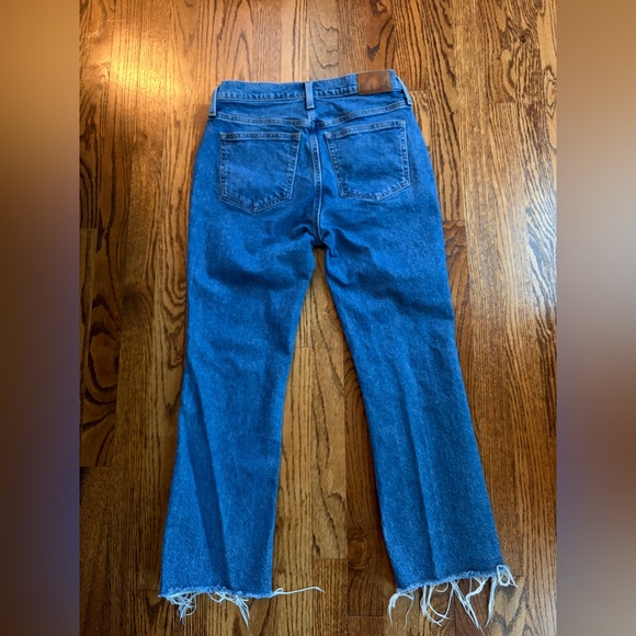 J.Crew Billie Demi Boot Crop Jeans 9” High Rise Button Fly Raw Hem 28 - Picture 3 of 11